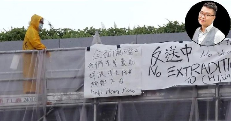 6月15日是香港社会运动人士梁凌杰7周年忌日，有香港市民随手将咖啡罐放到太古广场花坛上，随即遭到便衣警察搜身