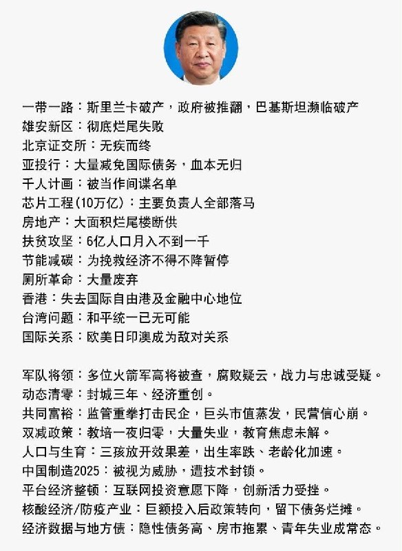 亲自部署，亲自烂尾：网友总结《习近平上任至今烂尾“新时代政绩”汇总》查看原文