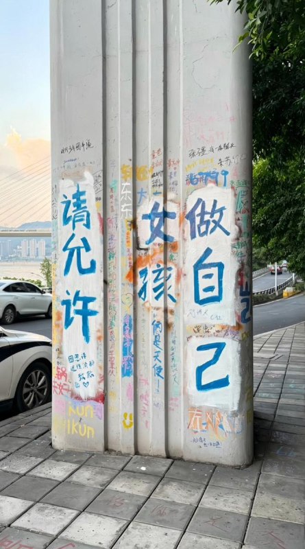 重庆时代峰峻事件后续8月21日，有人在事发地附近涂鸦：“时代峰峻，恋童癖公司”