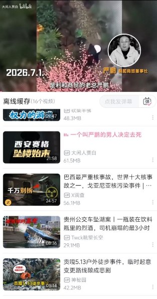 网友投稿：近日，B站博主发布的“一个叫严鹏的男人决定去死”视频被全网下架