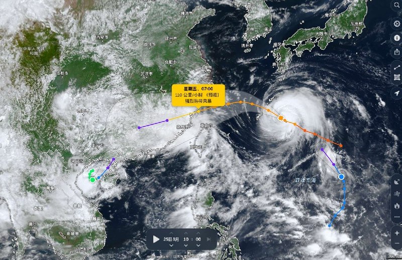 双台风来袭，浙江福建启动三级应急响应8月24日，中新社报道，第20号台风”简拉维”以热带风暴级在福建泉州沿海登陆，最大风力8级，带来暴雨，局部24小时雨量可达250毫米