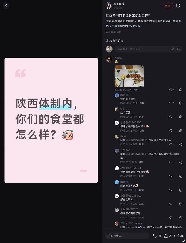 网友投稿：陕西体制内的食堂吃得有多好查看原文网友投稿：陕西体制内的食堂吃得有多好查看原文