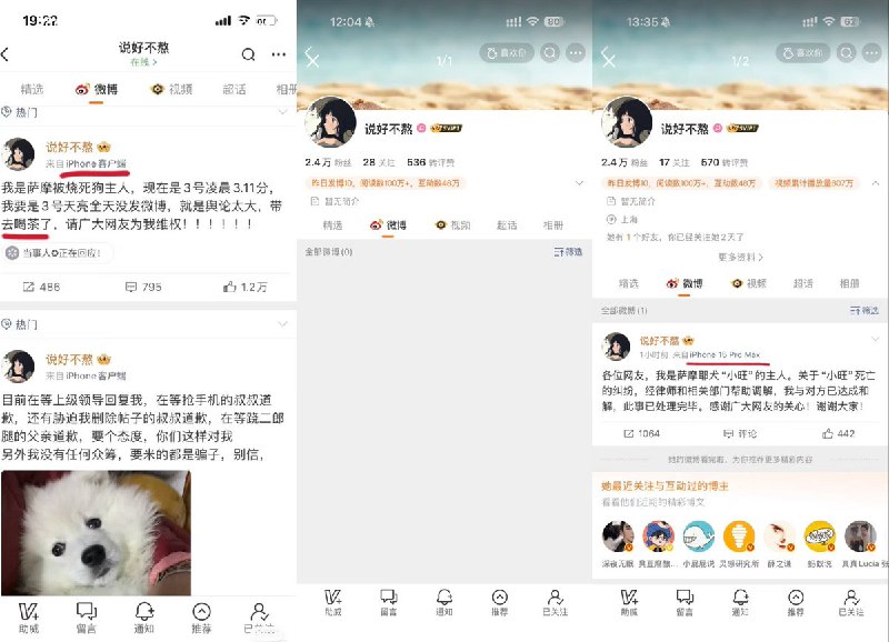 连云港萨摩耶被烧死事件后续：“解决不了问题，就解决提出问题的人”因舆情太大，萨摩耶狗狗“小旺”的主人被警察带去喝茶