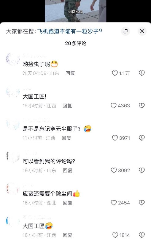 8月30日，一段央视记者探访某空军基地跑道清扫与驱鸟工作的宣扬视频引发热议