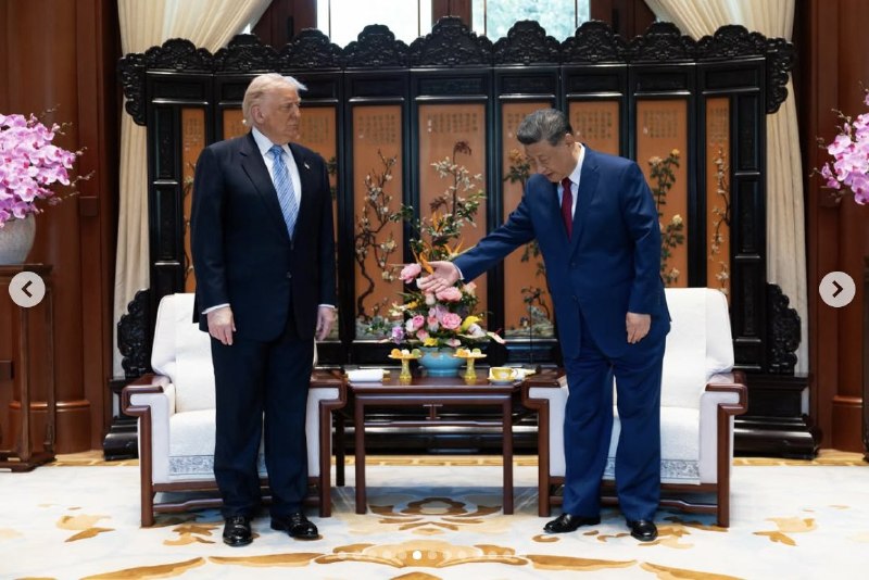 美联社记者，普利策奖得主Evanvucci在Ins分享了他拍摄的特朗普与习近平会面照片查看原文美联社记者，普利策奖得主Evanvucci在Ins分享了他拍摄的特朗普与习近平会面照片查看原文