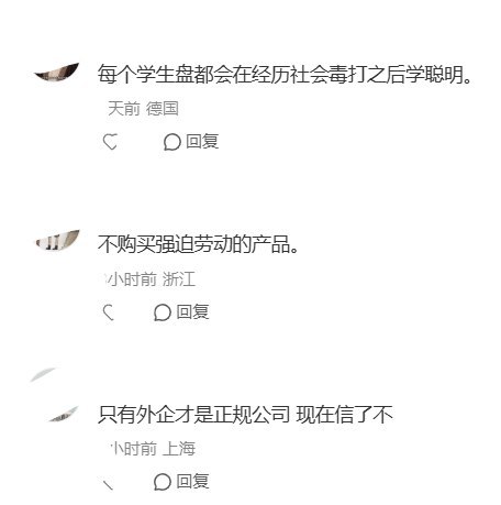 《年轻时誓死支持国货，打工后才看懂：谁才是打工人的恩人》8月15日，一小红书用户发布长文写道：“从支持国货到看清现实，本土企业内卷比外资更可怕，规则制衡才是产业崛起关键......”评论区有网友称：“只要有的选，能买合资外资品牌绝不买国货”；“资本家好过奴隶主”；“不叫内卷，那叫压榨