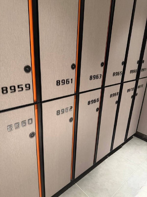一排储物柜里，找不到“8964”近日，网友分享一张储物柜照片，画面中8959至8972这组柜号里，没有“8964”