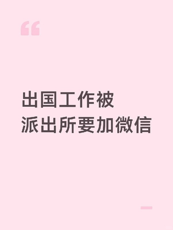 8月24日，一名在新加坡的网友小红书发帖称，半年多前，国内派出所民警添加其微信，要求提供本人照片和工作证明