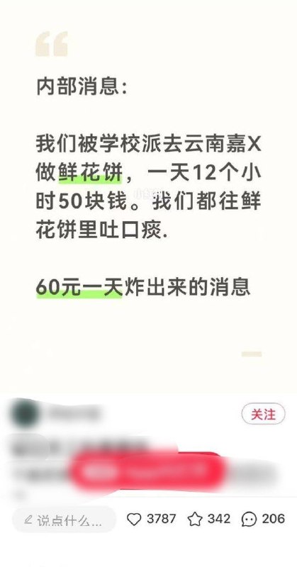 “我们都往鲜花饼里吐口痰