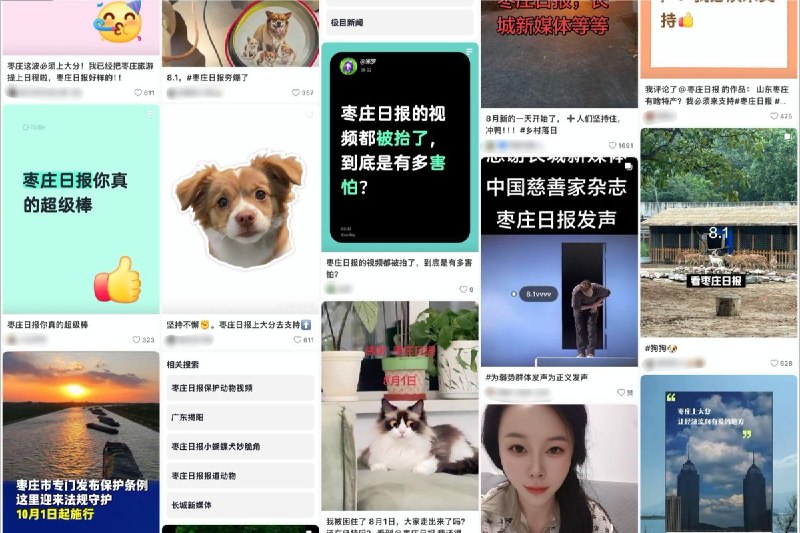 8月2日，有网友发现，此前为“旺旺”发声的地方官媒枣庄日报相关视频已经从抖音账号中消失